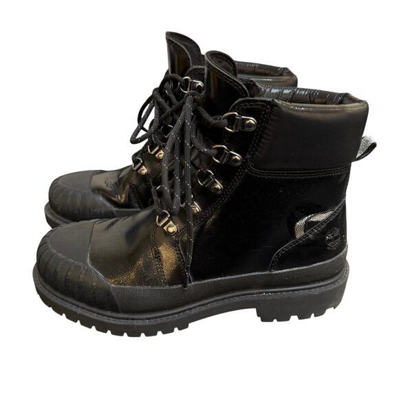 Timberland Heritage Patent Rubber Toe Boots Women's Size 7 Black - Picture 1 of 8